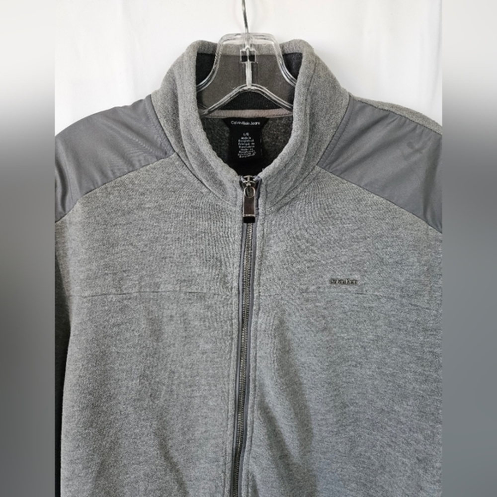 Calvin Klein Jeans men's zip up fleece jacket vintage size large - Picture 8 of 8